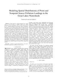 Modeling Spatial Distributions of Point and Nonpoint Source Pollution Loadings in the Great Lakes Watersheds