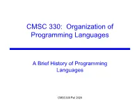 Organization of Programming Languages