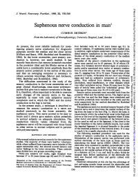 Saphenous Nerve Conduction in Man1