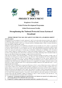 Swaziland Protected Areas PRODOC