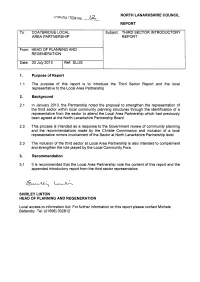 COATBRIDGE LOCAL AREA PARTNERSHIP Subject: THIRD SECTOR INTRODUCTORY REPORT From: HEAD of P