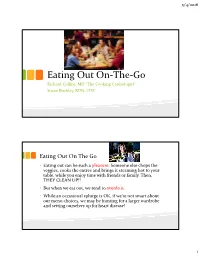 Eating out On-The-Go