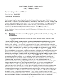 Instructional Program Review Report Sierra College, 2016-17