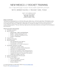 New Mexico // Rocket Training 60 H Advanced Yoga Teacher Certification with Amber Gean // Rocket Girl Yoga