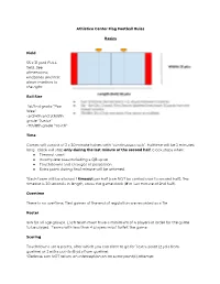 Athletico Center Flag Football Rules Basics Field 55 X 31 Yard FULL Field
