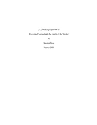 Coercion, Contract and the Limits of the Market