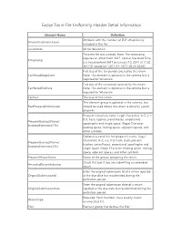 Header Detail Information