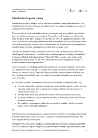 Introduction to Game Theory