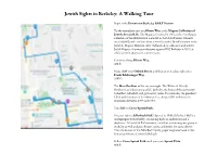 Jewish Sights in Berkeley: a Walking Tour