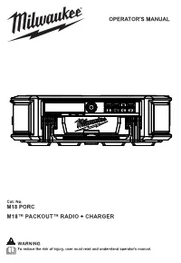 Operator's Manual M18 Porc M18™ Packout™ Radio +
