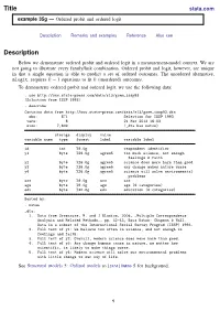 Ordered Logit Model