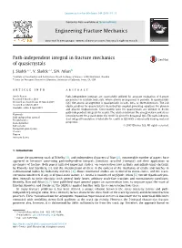 Path-Independent Integral in Fracture Mechanics of Quasicrystals ⇑ J