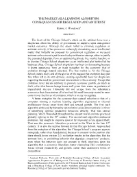 The Market As a Learning Algorithm: Consequences for Regulation and Antitrust