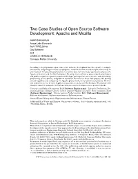 Two Case Studies of Open Source Software Development: Apache and Mozilla