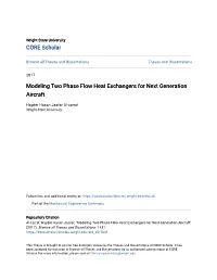 Modeling Two Phase Flow Heat Exchangers for Next Generation Aircraft