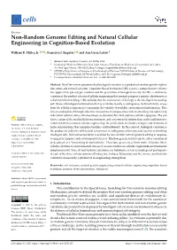 Non-Random Genome Editing and Natural Cellular Engineering in Cognition-Based Evolution