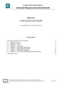 Appendix to ED Decision 2017/013/R
