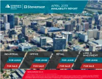 April 2019 Availability Report