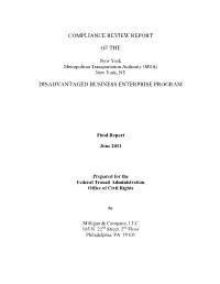 Compliance Review Report of the New York Metropolitan