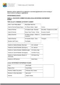 DRAFT Appendix 1 Appointments List