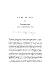 Introduction: the Shakespeare Test
