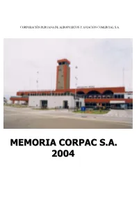 Memoria CORPAC S.A. 2004