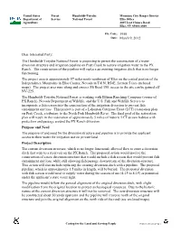 Scoping Letter for Pratt Creek Diversion Project