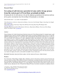 Screening of Salt-Tolerance Potential of Some Native Forage Grasses From