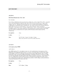 Spring 2007 Curriculum