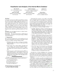 Visualisation and Analysis of the Internet Movie Database∗
