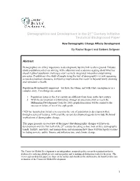 Demographics and Development in the 21 Century Initiative Technical