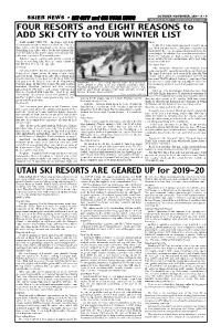 FOUR RESORTS and EIGHT REASONS to ADD SKI CITY To
