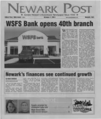 WSFS Bank Opens 40Th Branch