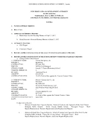 2. ROLL CALL A. Board Open Session Meeting Minutes of April 3, 2013 B. Board Executive Session Meeting Minutes of April 3, 2013