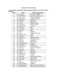 Annexure 2: List of Attendees List of Attendees at the Public Hearing