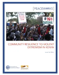 Community Resilience to Violent Extremism in Kenya