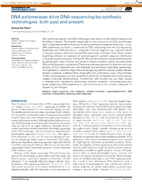 DNA Polymerases Drive DNA Sequencing-By-Synthesis Technologies: Both Past and Present