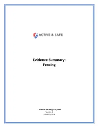 Evidence Summary: Fencing