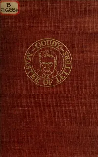 Goudy, Master of Letters, Chgo