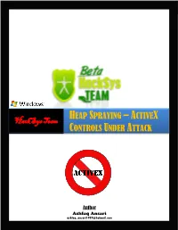 Heap Spraying – Activex Controls Under Attack