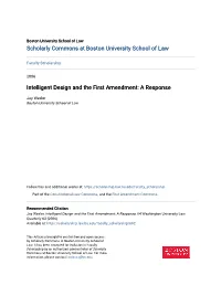 Intelligent Design and the First Amendment: a Response
