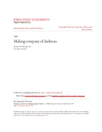 Making Company of Darkness Joshua Evan Borgmann Iowa State University