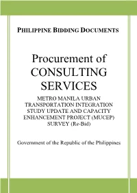 Procurement of CONSULTING SERVICES