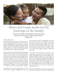 Where Did Joseph Smith Get His Teachings on the Family?