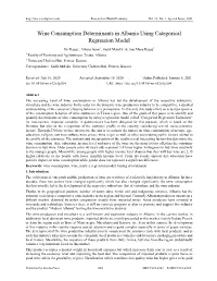 Wine Consumption Determinants in Albania Using Categorical Regression Model