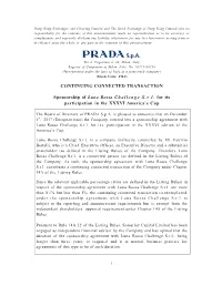 CONTINUING CONNECTED TRANSACTION Sponsorship Of