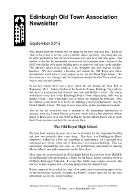Edinburgh Old Town Association Newsletter