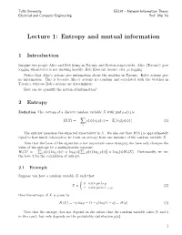 Entropy and Mutual Information