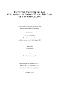Incentive Engineering for Collaborative Online Work: The