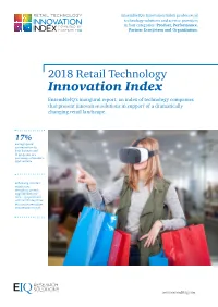 Innovation Index Grades Retail Technology Solutions and Service Providers in Four Categories: Product, Performance, Partner Ecosystem and Organization